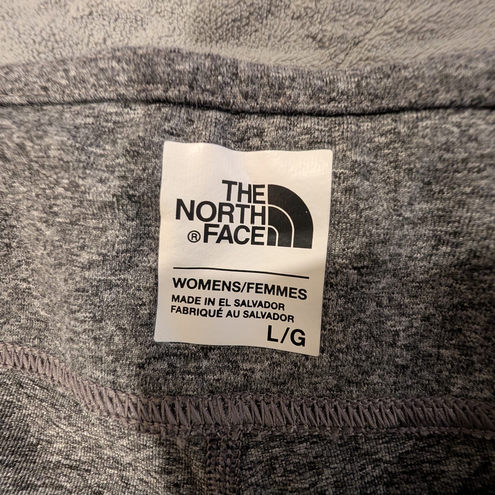 The North Face Large Heather Gray Leggings with Lime Accents - Picture 3 of 5